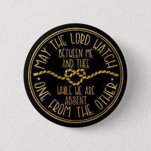 Mizpah   Modern Rope Heart Zwart/Gouden Button