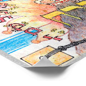 Mizrach ~ East - Colored Pencil Direction Poster (Hoek)