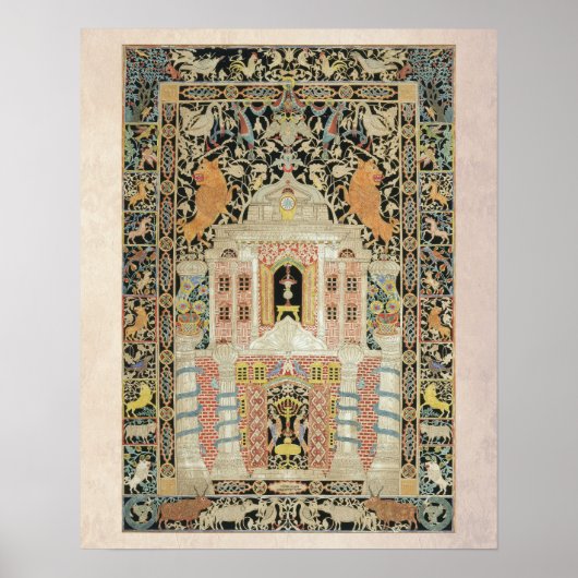  Mizrach Joodse Plaque Lichte Achtergrond Poster (Voorkant)