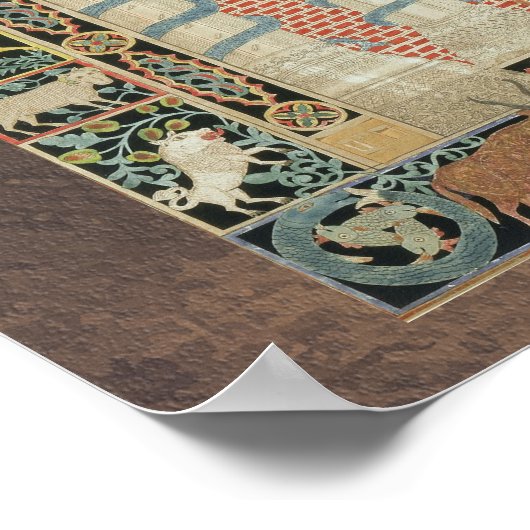  Mizrach joodse plaque Poster (Hoek)