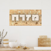 Mizrach met Kotel - de Westerne muur in Jeruzalem Poster (Keuken)