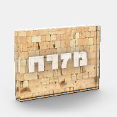 Mizrach met Kotel de Westerne Muur Kleine letters Fotoblokken (Links)