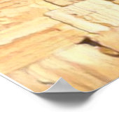 Mizrach met Kotel de Westerne Muur Kleine letters Poster (Hoek)