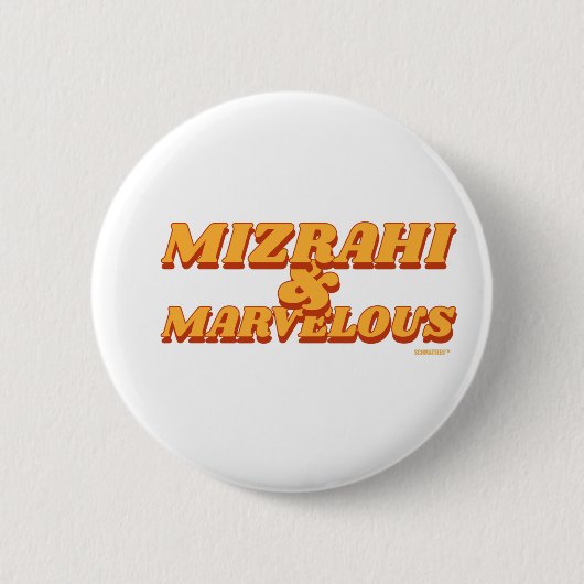 Mizrahi & Marvelous Joods Sefardisch Afrika Iran Ronde Button 5,7 Cm (Voorkant)