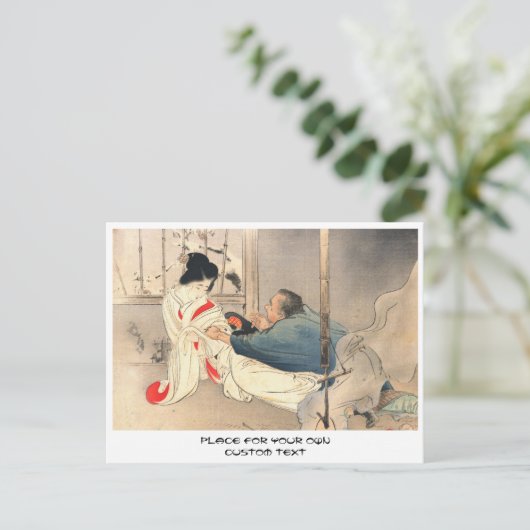 Mizuno Toshikata onwelkome voorschotten japan art Briefkaart (Staand voorkant)