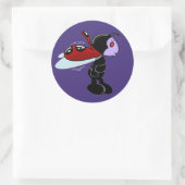 Mizz Ladybug Classic Round Sticker (Tas)