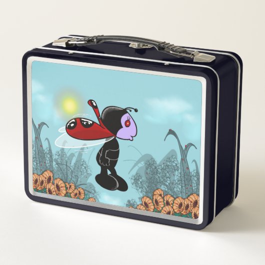 Mizz Ladybug Metal Lunch Box (Achterkant)