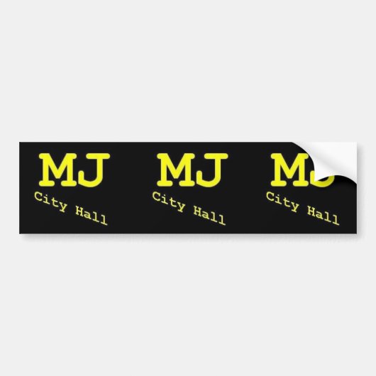 MJ City Hall bumpersticker (Voorkant)