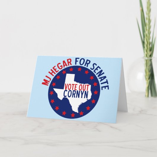 MJ Hegar voor senaat Kaart (Voorkant)