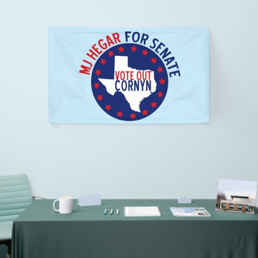 MJ Hegar voor Senaat Spandoek (Beurs)