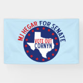 MJ Hegar voor Senaat Spandoek (Horizontaal)