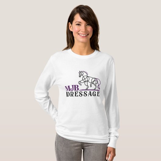 MJB Dressage-T-shirt met lange mouwen T-shirt (Voorkant volledig)