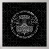 Mjolnir - De hamer van Thor en Boom van het leven Poster (Voorkant)