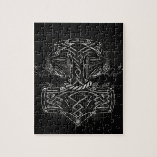 Mjolnir - De hamer van Thor en Ravens Legpuzzel (Verticaal)