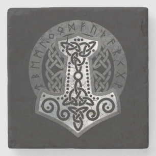 Mjolnir - de hamer van Thor Stenen Onderzetter