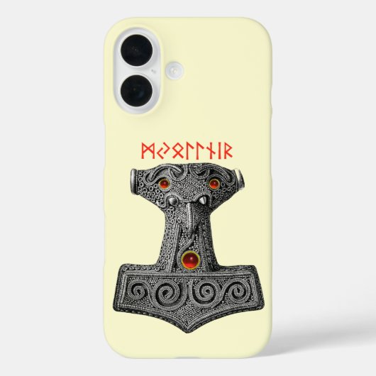 MJOLNIR Hammer of Thor, Viking Mythology T-Shirt C Case-Mate iPhone Case (Achterkant)