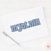 Mjolnir Noorse mythologie Ovale Sticker (Envelop)