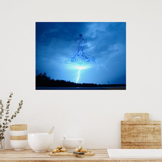 Mjolnir Strikes Poster (Keuken)