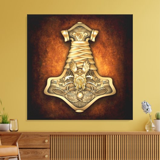 Mjolnir - Thor's Hammer Canvas Afdruk (Insitu (Woonkamer))