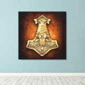 Mjolnir - Thor's Hammer Canvas Afdruk (Insitu (Houten vloer))