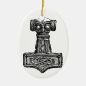 Mjolnir: Thor's Hammer Keramisch Ornament (Voorkant)