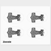 Mjolnir: Thor's Hammer Ovale Sticker (Vel)