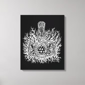 Mjolnir Valknut Canvas Afdruk (Voorkant)