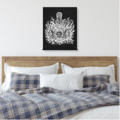 Mjolnir Valknut Canvas Afdruk (Insitu (Slaapkamer))