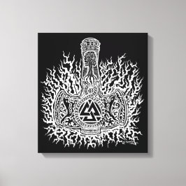 Mjolnir Valknut Canvas Afdruk