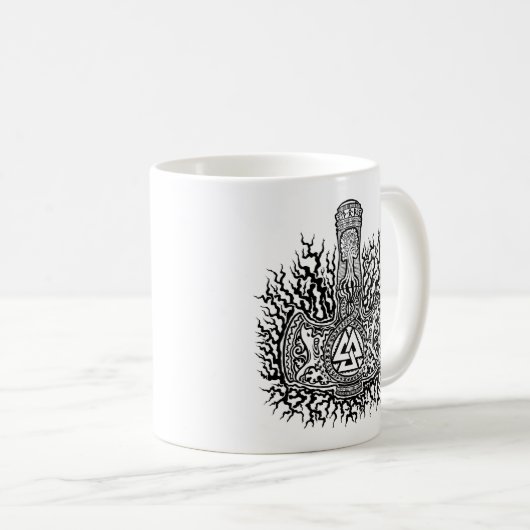 Mjolnir - Valknut Coffee Mok (Voorkant rechts)