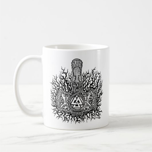 Mjolnir - Valknut Coffee Mok (Links)