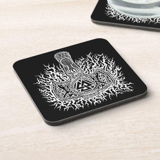 Mjolnir-Valknut Onderzetter Set van 6 (Linkerzijde)