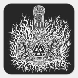 Mjolnir - Valknut Sticker