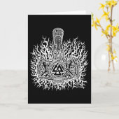 Mjolnir - Wenskaart Valknut Kaart (Gele Bloem)
