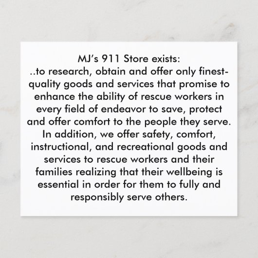 MJ'S 911-winkel Flyer (Achterkant)