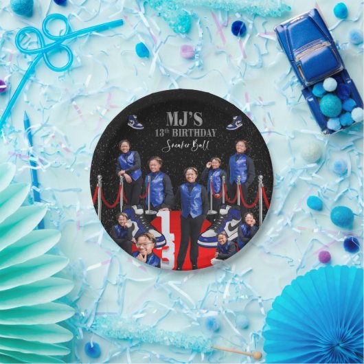 MJ's sneakerbal Papieren Bordje (Feest)