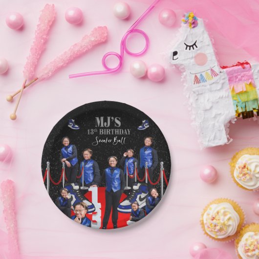 MJ's sneakerbal Papieren Bordje (Feest)