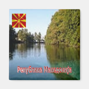 MK007 Noord-Macedonië, panorama, Fridge Magneet