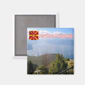 MK008 Noord-Macedonië, panorama, Fridge Magneet (Voorkant / Achterkant)
