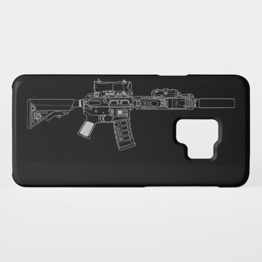 Mk18 Mod 0 S9 Hoesje zwart (Achterkant (horizontaal))