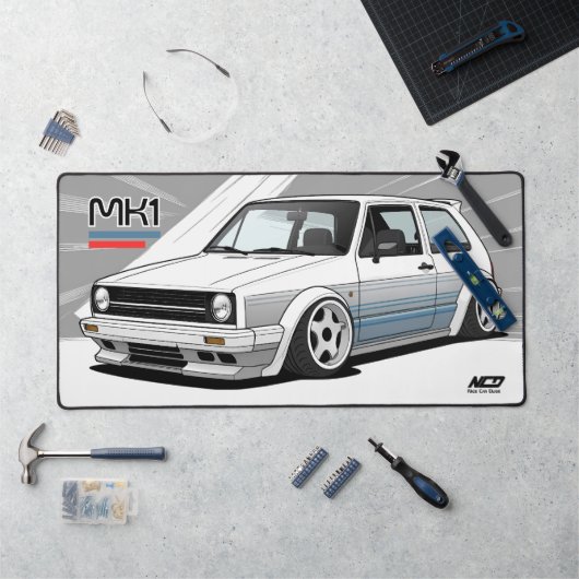 Mk1 VDub Golf Stance Auto Cultuur Bureaumat (Werkstation)