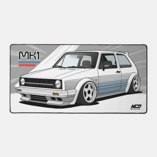 Mk1 VDub Golf Stance Auto Cultuur Bureaumat (Voorkant)