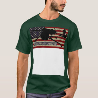 MK 19 Granaatwerper Silhouetten Amerikaanse Vintag T-shirt