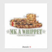 MK A Whippet Britse middelzware tank uit de Eerste Sticker (Vel)