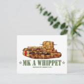 MK Een Whippet Wereldoorlog Een Britse Medium Tank Briefkaart (Staand voorkant)