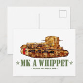 MK Een Whippet Wereldoorlog Een Britse Medium Tank Briefkaart (Voorkant / Achterkant)