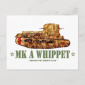 MK Een Whippet Wereldoorlog Een Britse Medium Tank Briefkaart (Voorkant)