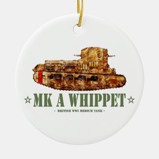 MK Een Whippet Wereldoorlog Een Britse Medium Tank Keramisch Ornament (Voorkant)