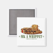 MK Een Whippet Wereldoorlog Een Britse Medium Tank Magneet (Voorkant / Achterkant)