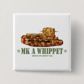 MK Een Whippet Wereldoorlog Een Britse Medium Tank Vierkante Button 5,1 Cm (Voorkant)
